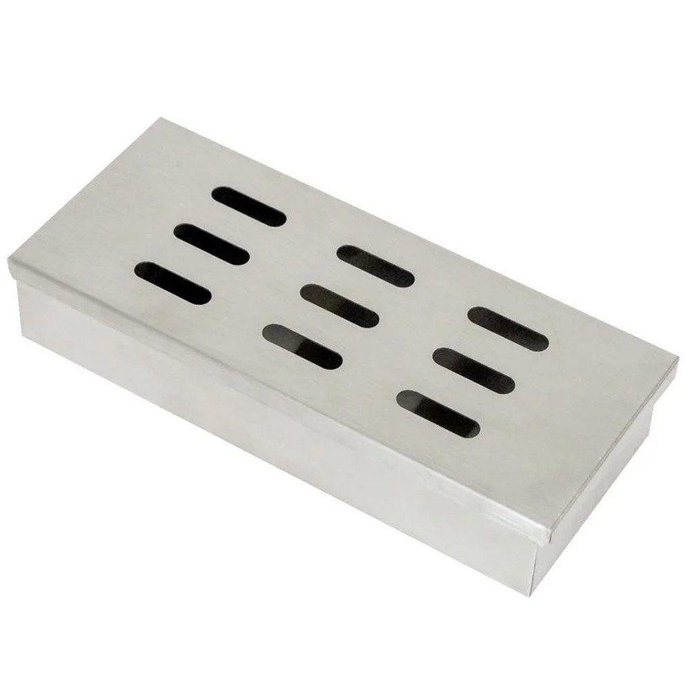 ITA Räucherofen Räucherbox aus Edelstahl Rostfreie Smokerbox für Raucharoma im Grill, 1-St., Für Räucherchips und Holzpellets - Universal Räucher Smoker Box