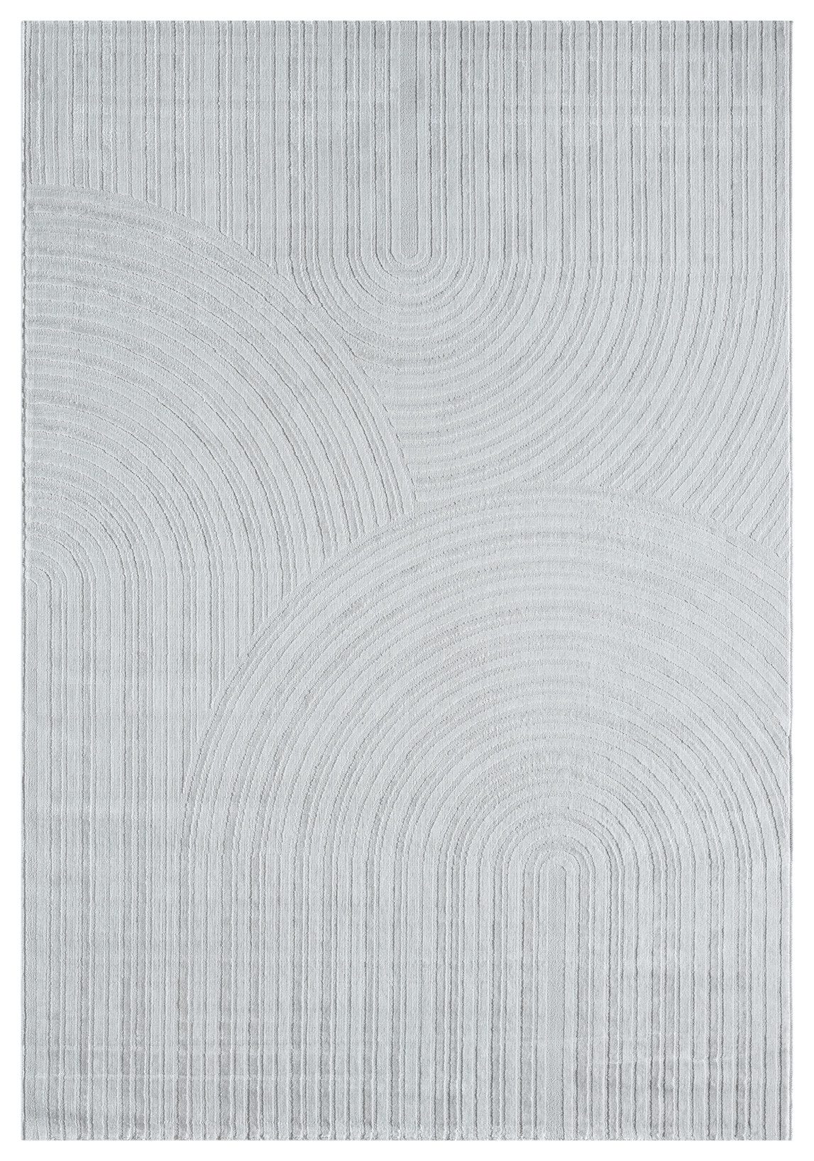 Vimoda Designteppich Wohnzimmer mit Kreis-Hochtiefmuster, Rechteck, kurzflo günstig online kaufen