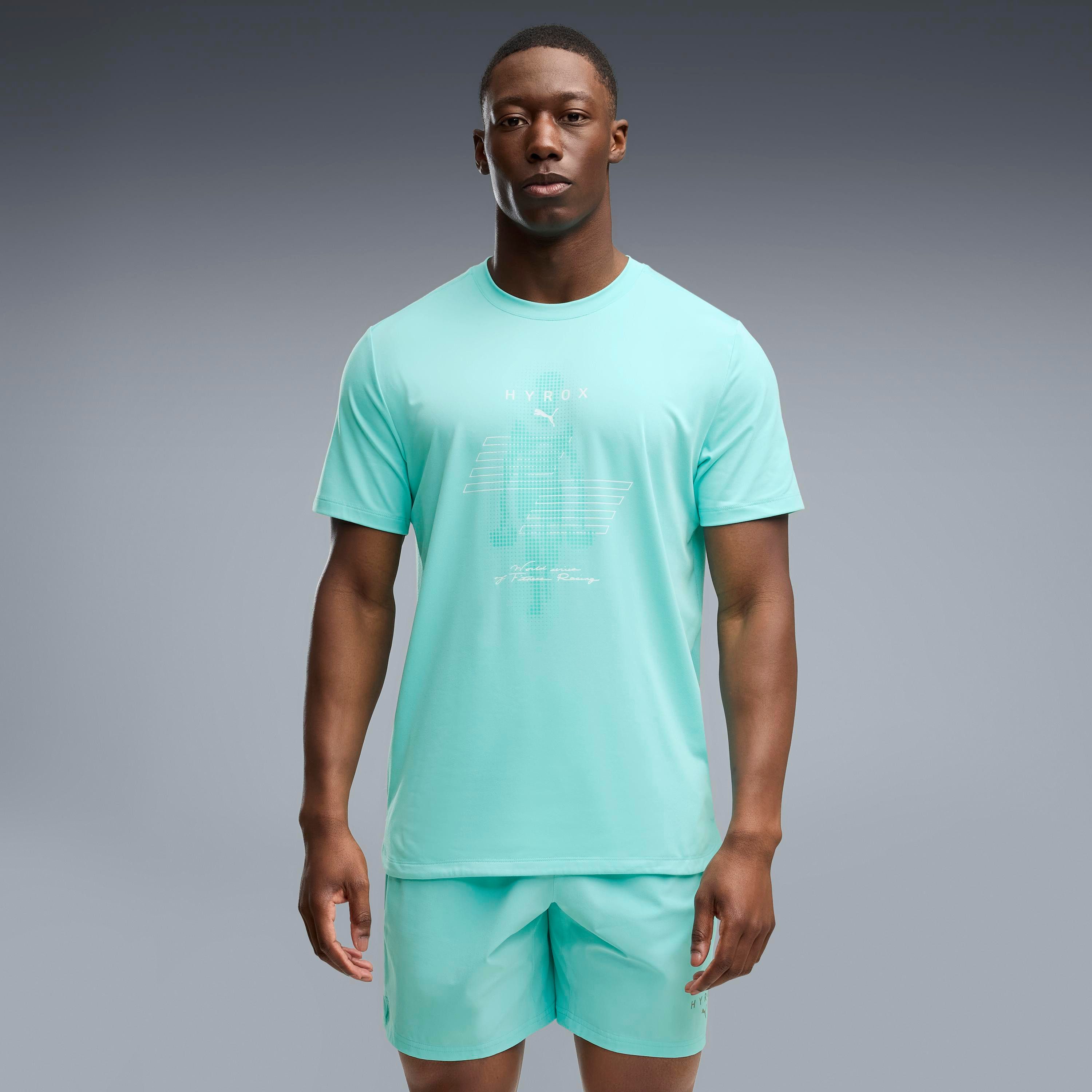 PUMA Trainingsshirt M X HYROX CLOUDSPUN THERMOADAPT TEE Regular Fit, Kurzarmdesign, atmungsaktiv, schnell trocknend