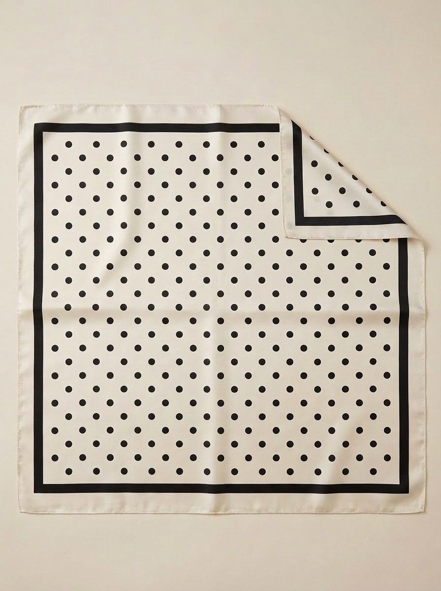 Kleelein Seidentuch Seidentuch Klassisch & Vintage Chic 100% Seide Hochwertiger Schal, (Seidentücher-Set), Geometrisches Muster, Polka Dots, Vintage Blütenranken, Premium-Seide