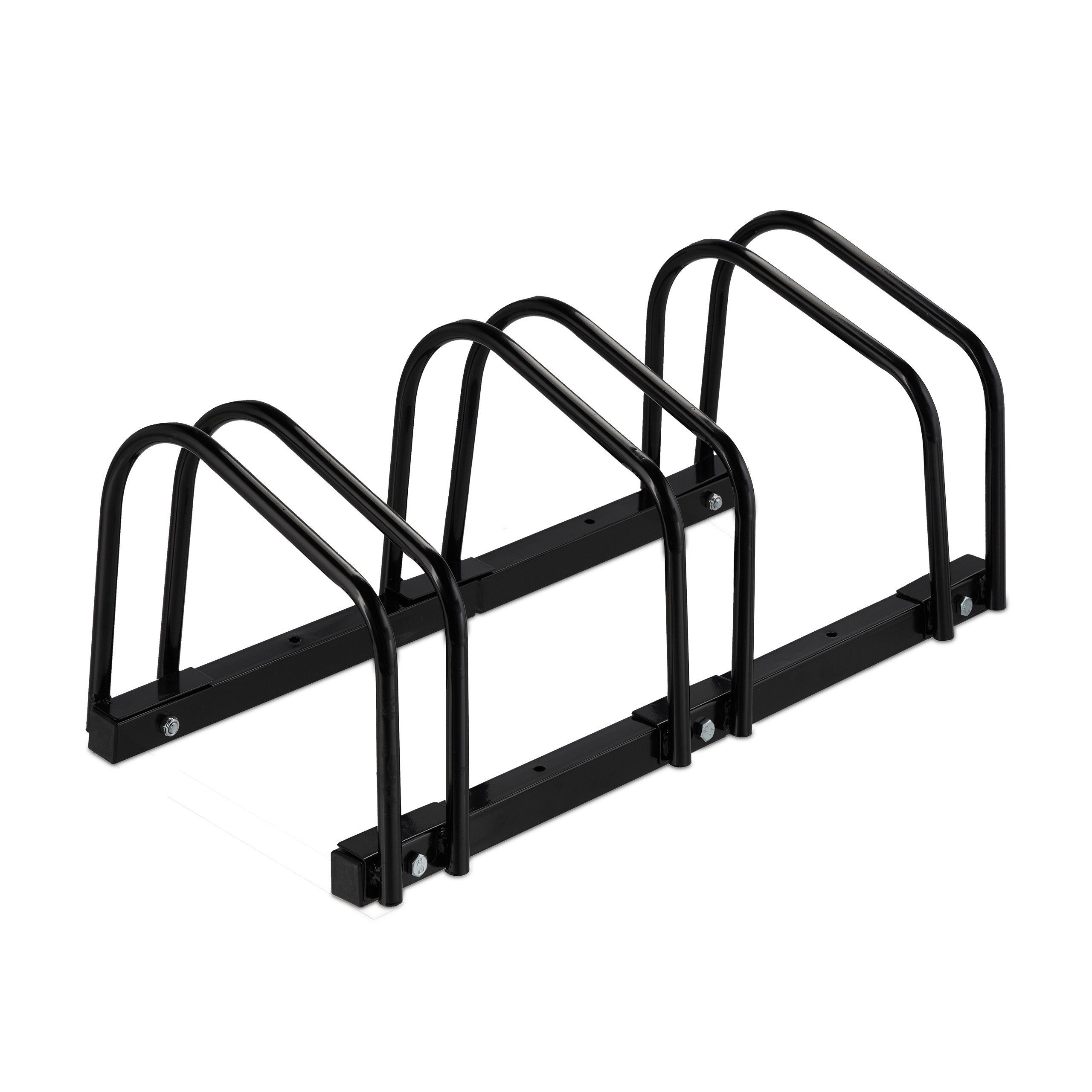 relaxdays Fahrradständer für 3 Fahrräder schwarz