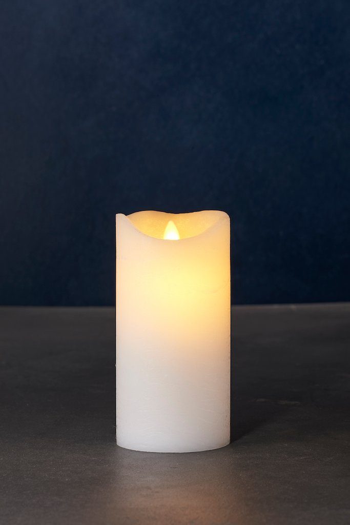 Sirius Home A/S LED-Kerze Sara 3er Set 7,5cm wiederaufladbar weiß, 3D Flamme