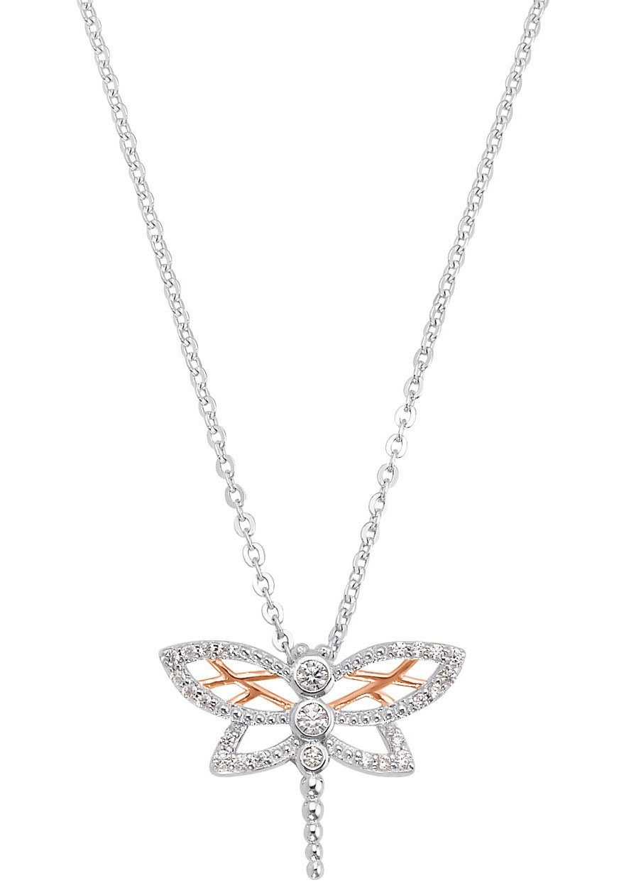 Amor Kette mit Anhänger Big Butterfly, 2033932, mit Zirkonia