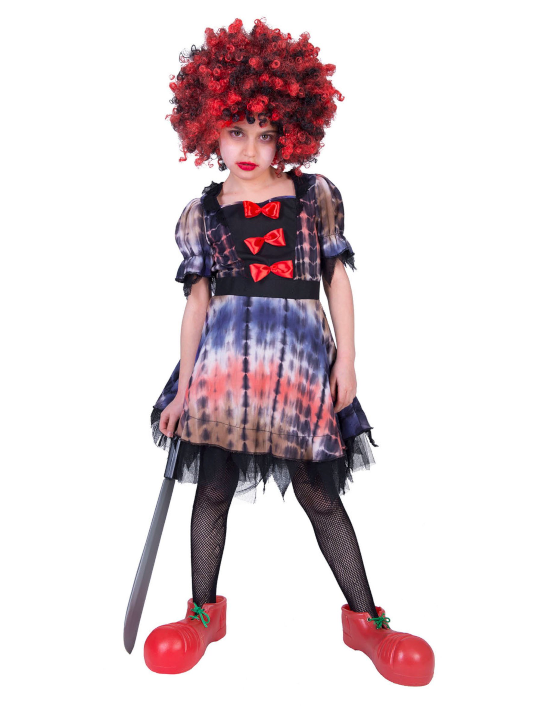 Espa Clown-Kostüm Schauriges Clown-Kostüm für Kinder Halloweenkostüm bunt