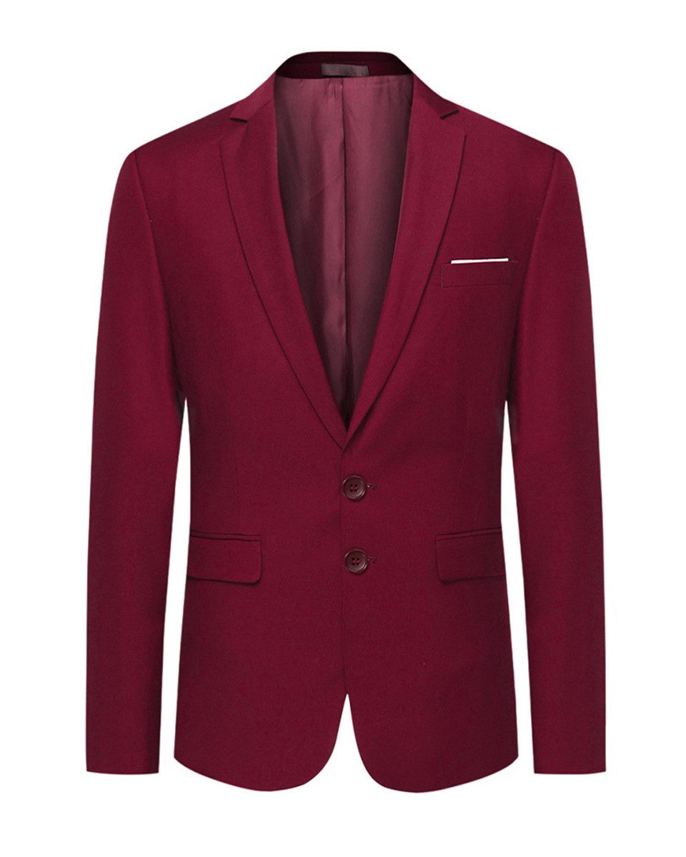 Allthemen Anzugsakko Herren 1 Knopf Blazer mit klassischem Reverskragen