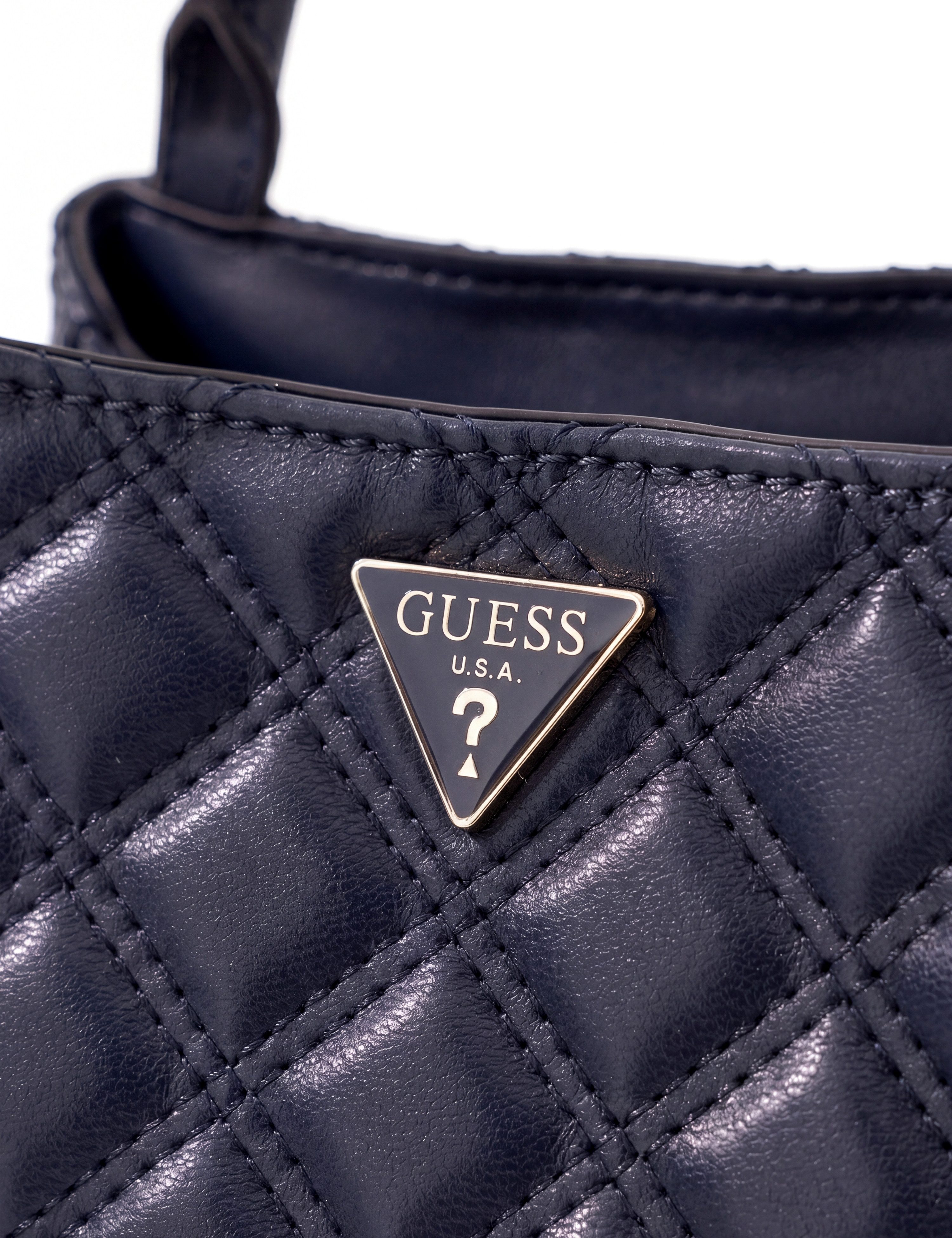Guess Schultertasche JULIET MINI SATCHEL, Damen Henkeltasche, Umhängetasche mit edlem Dreieckslogo – Bild 5 von 5