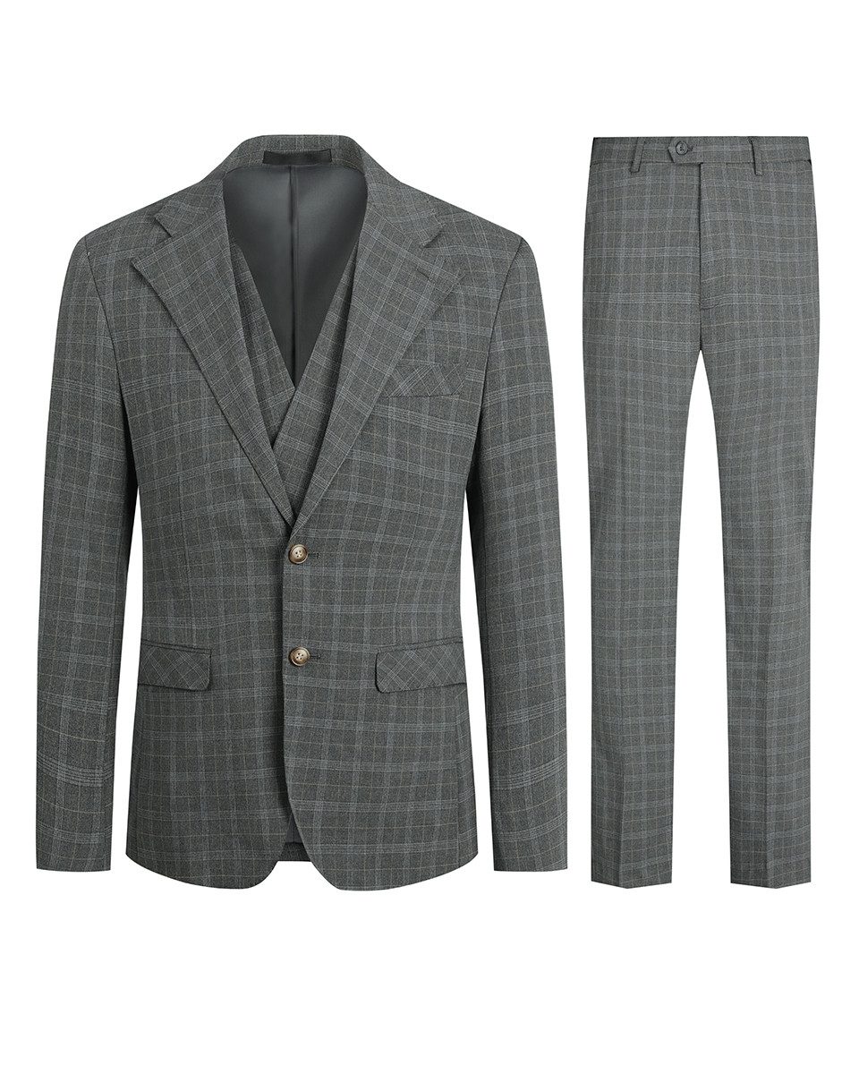 Allthemen Anzug (3 tlg) Herren Anzug Gestreift im Slim Fit Anzüge für Busin günstig online kaufen