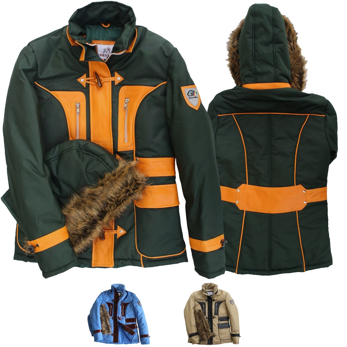 German Wear Lederjacke Trend 425H Damenjacke Winterjacke aufgenähten Leders günstig online kaufen