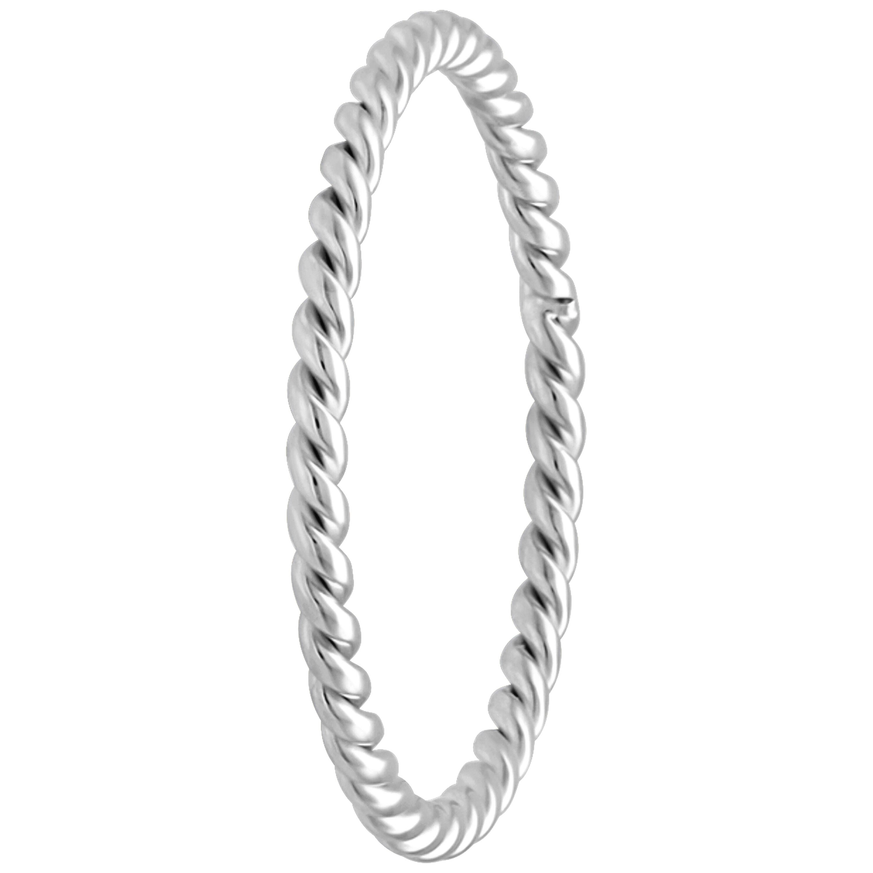 Wildcat Fingerring Twisted Ring - Silber, 21,0 mm, Chirurgenstahl 316L - wasserfest, langlebig, hautverträglich