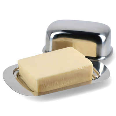 MamboCat Butterdose Butterdose aus Edelstahl für 250 g Butter - 22170081, Metall