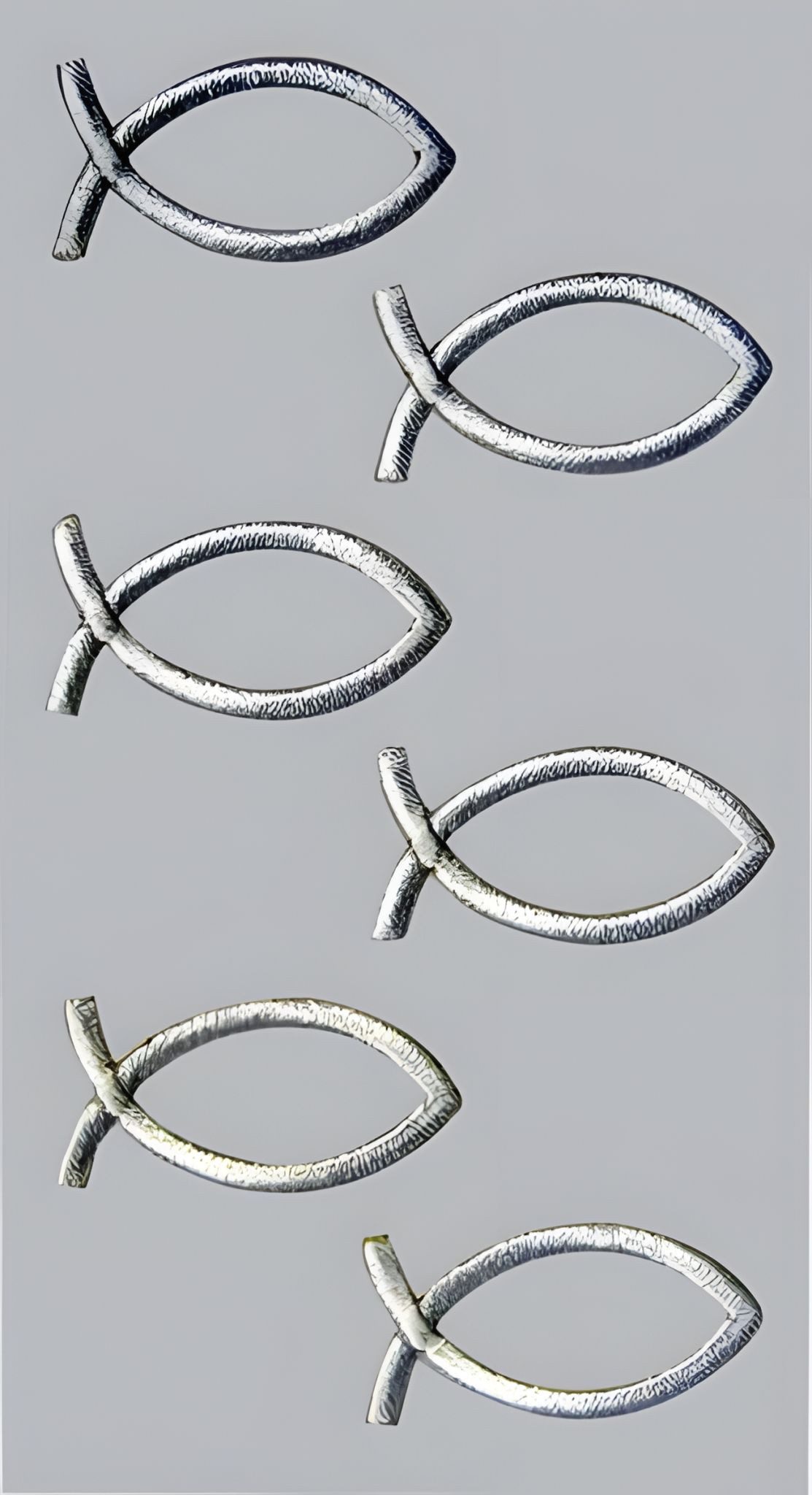 Heyda Sticker HEYDA 203782829 Textil-Sticker Fische 75 x165 cm weiss