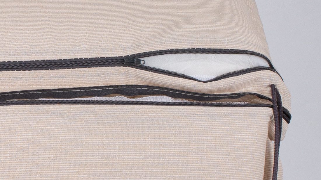 beo Hochlehnerauflage Gartenstuhlauflage Hochlehner mit Reißverschluss, Sitzkissen, (Spar-Set, 4 Auflagen), Stuhlkissen, Sitzauflage, atmungsaktiv, pflegeleicht, strapazierfähig