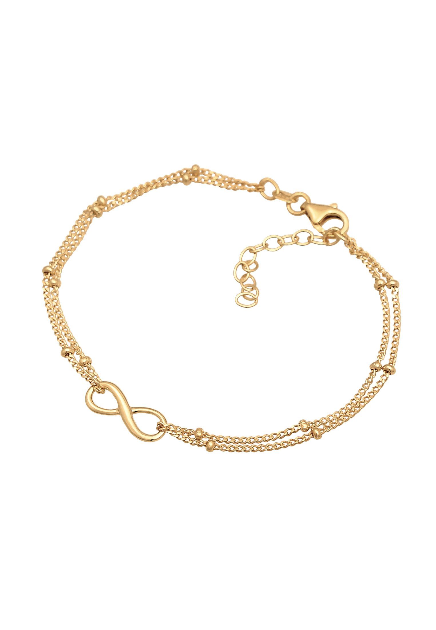 Elli Armband Infinity Symbol Love Unendlichkeit 925 Gold Silber