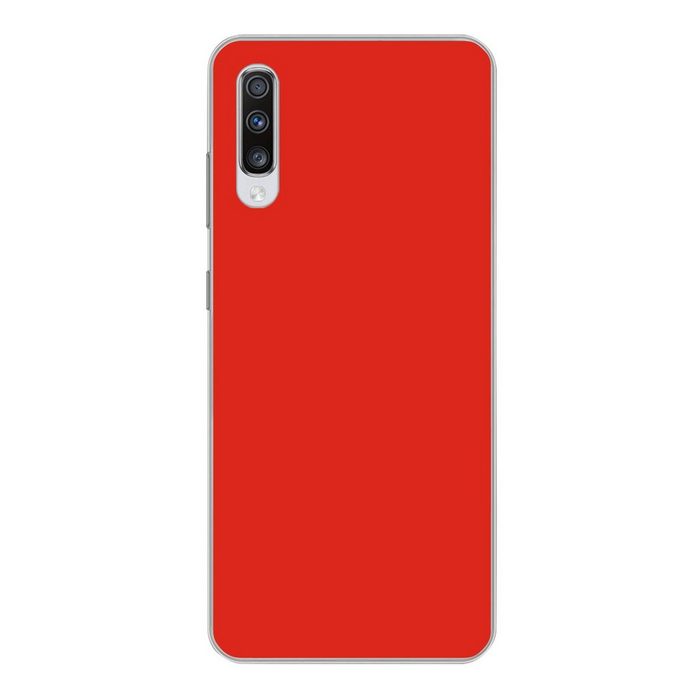 MuchoWow Handyhülle Rot - Muster - Design Phone Case Handyhülle Samsung Galaxy A70 Silikon Schutzhülle