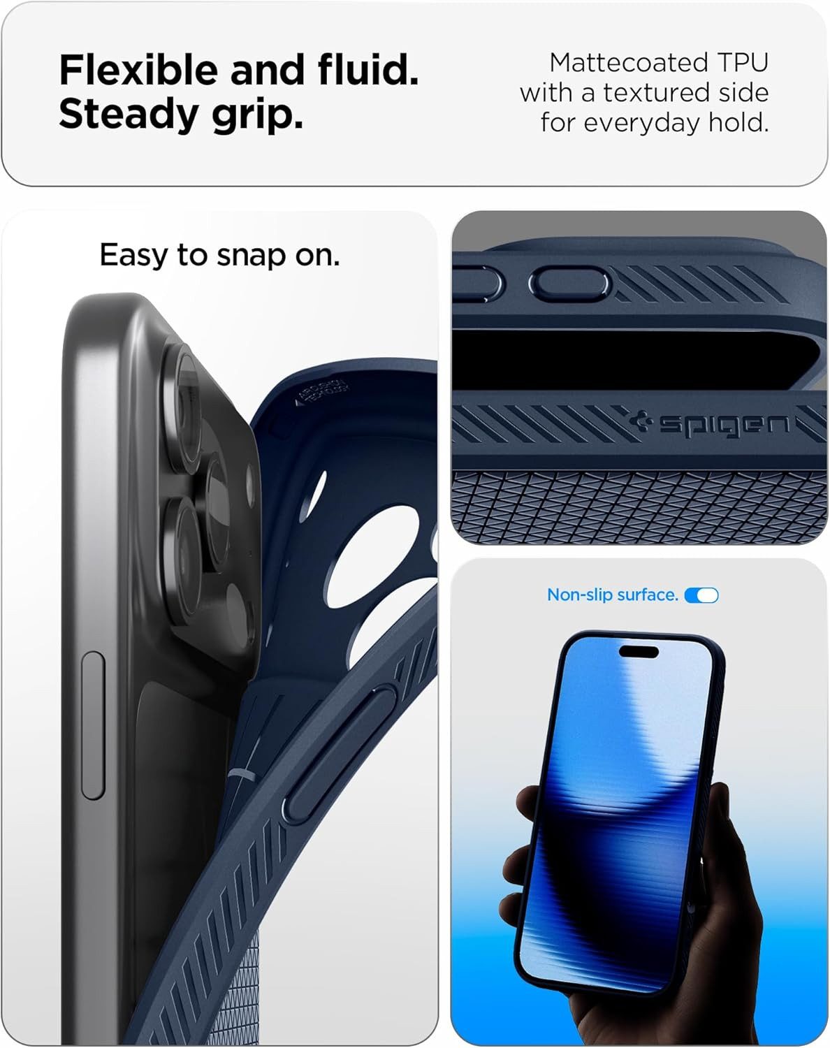 Spigen Handyhülle Hülle für iPhone 17 Pro Max Case Schutzhülle Handyhülle Robust 6,9 Zoll, Air Cushion® Technologie, Militärstandard-Schutz, Robust, Stoßfest – Bild 4 von 5