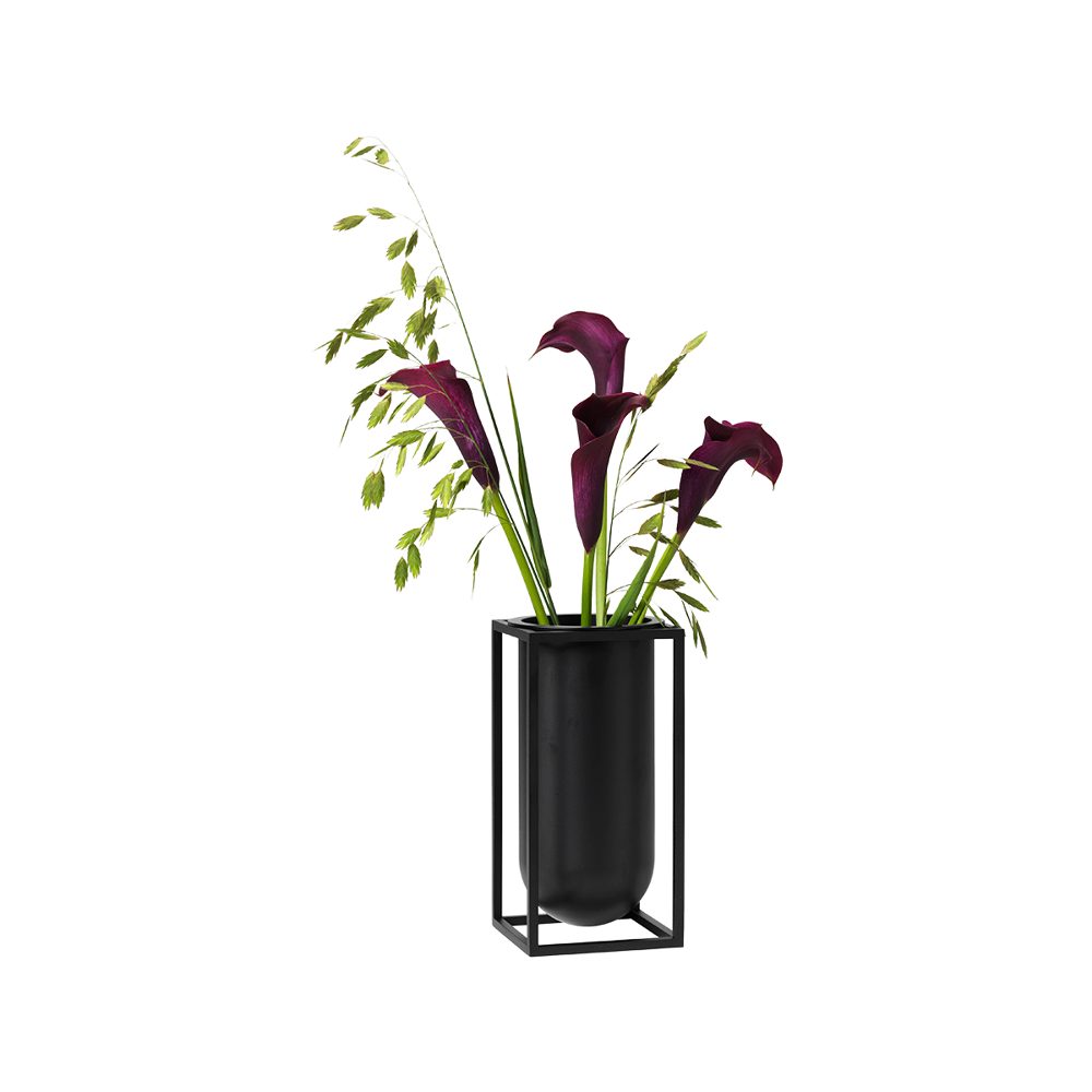 Lassen Kubus Vase - by black Lassen by Wanddekoobjekt Lily