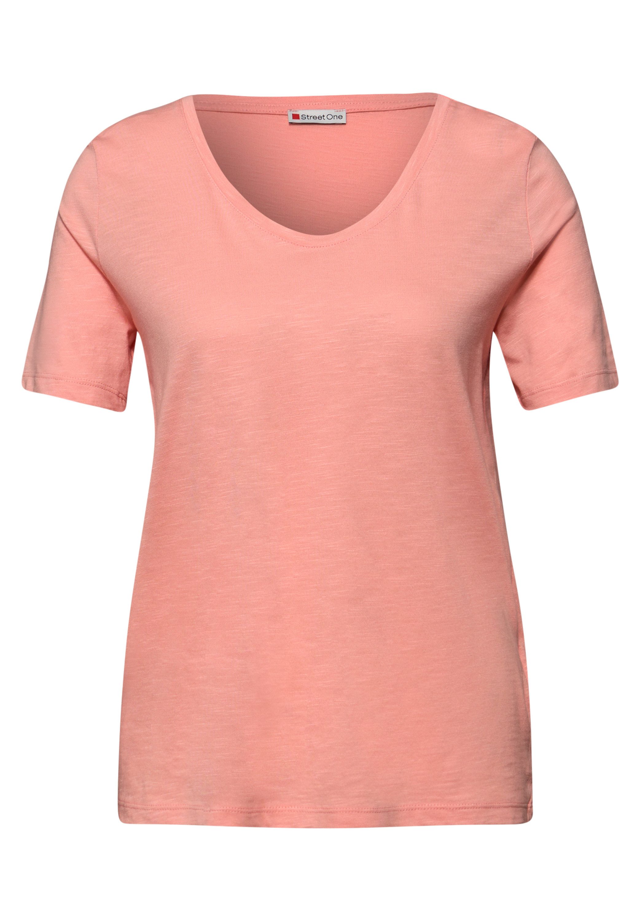 STREET ONE V-Shirt mit abgerundetem V-Ausschnitt – Bild 4 von 5