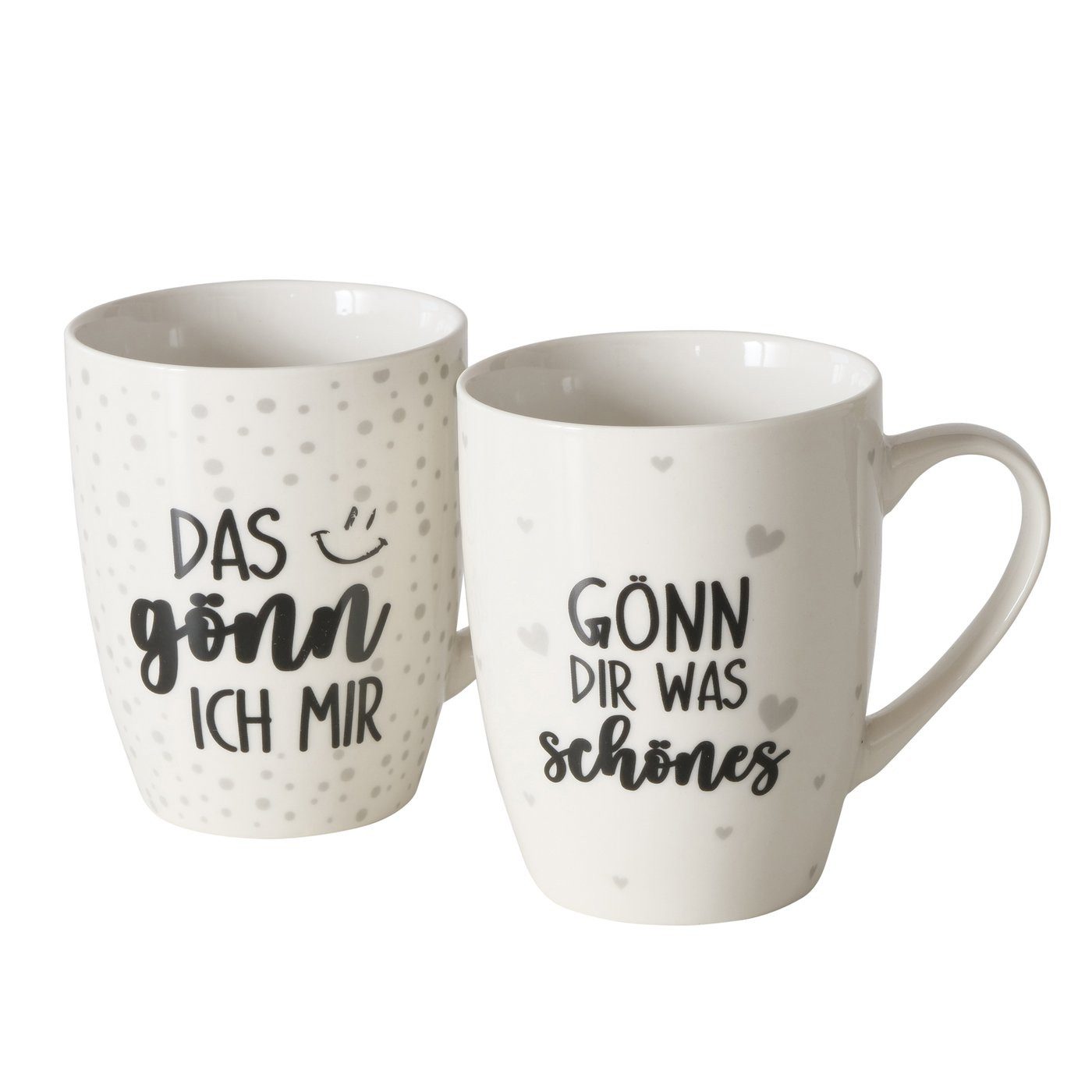 BOLTZE Becher Kaffeebecher Set 2er Gönn Dir was schönes, Porzellan