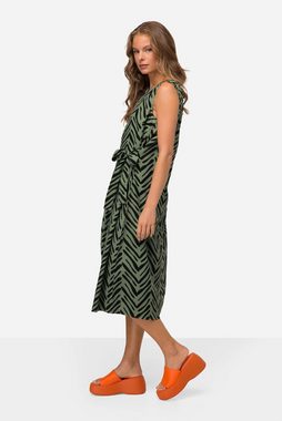 Laurasøn Sommerkleid Leinenmix-Kleid Straight Fit Allover Print