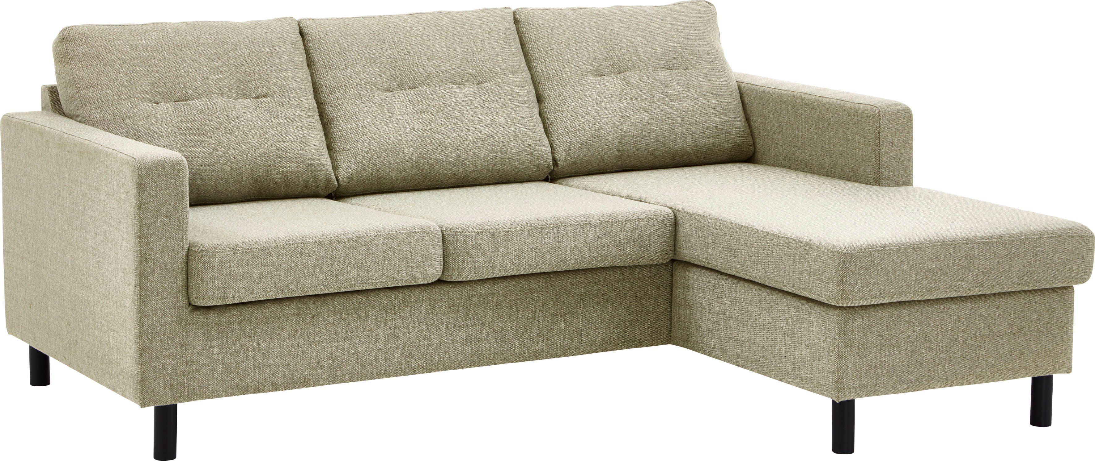 Garantie ATLANTIC home collection Ecksofa Ecksofa, stellbar beidseitig im und montierbar frei Raum Tea, Recamiere