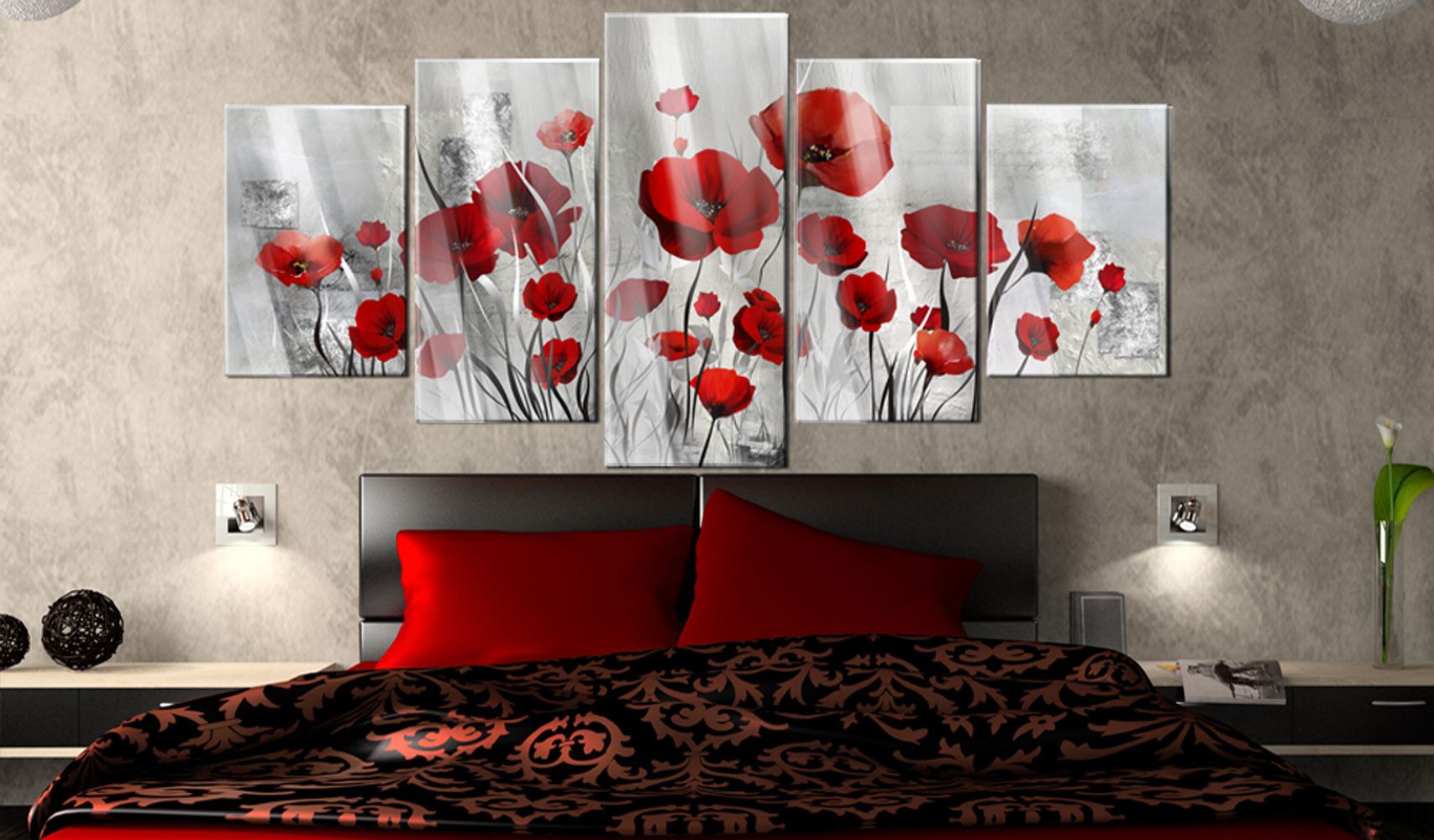 Artgeist Acrylglasbild Scarlet Cloud [Glass]