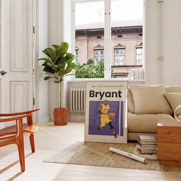 JUSTGOODMOOD Poster Premium ® Kobe Bryant · Basketball · ohne Rahmen
