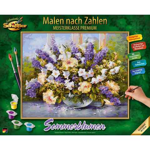 Schipper Malen nach Zahlen Meisterklasse Premium - Sommerblumen, Made in Germany