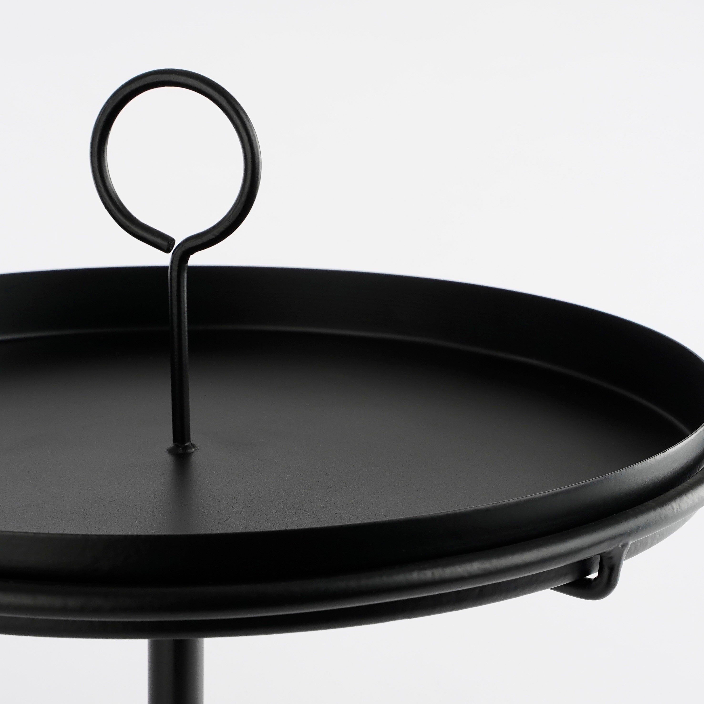 Mica Decorations Beistelltisch Mica Decorations Aston Beistelltisch schwarz mit abnehmbar Tablett - h