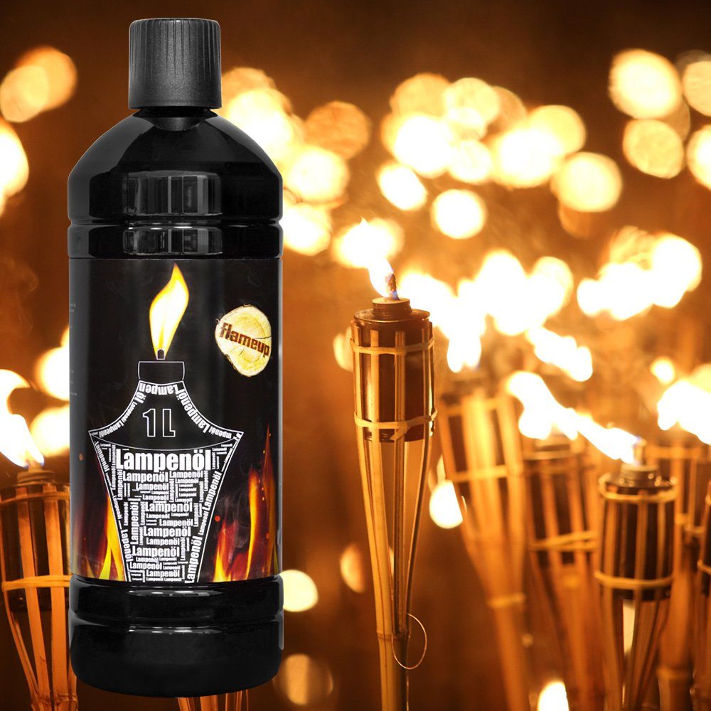 Flameup Lampenöl 4 L Lampenöl Gartenfackel neutral klar Petroleumlampe Öllampe Laterne, 4 l