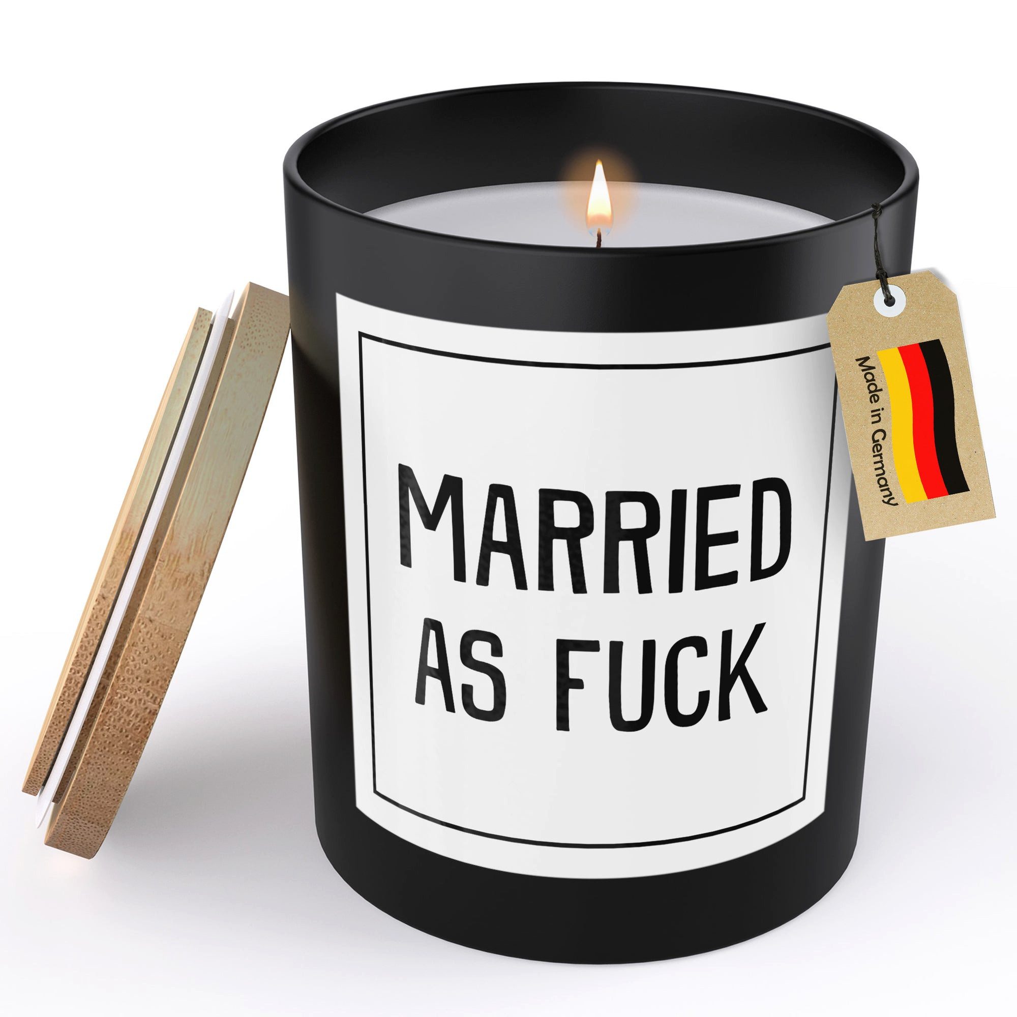 22Feels Duftkerze HANDGEMACHT Zitrus Geschenk Hochzeit Deko Glas, MADE IN GERMANY, Europäisches Sojawachs, Bambusdeckel und Glas, Vegan