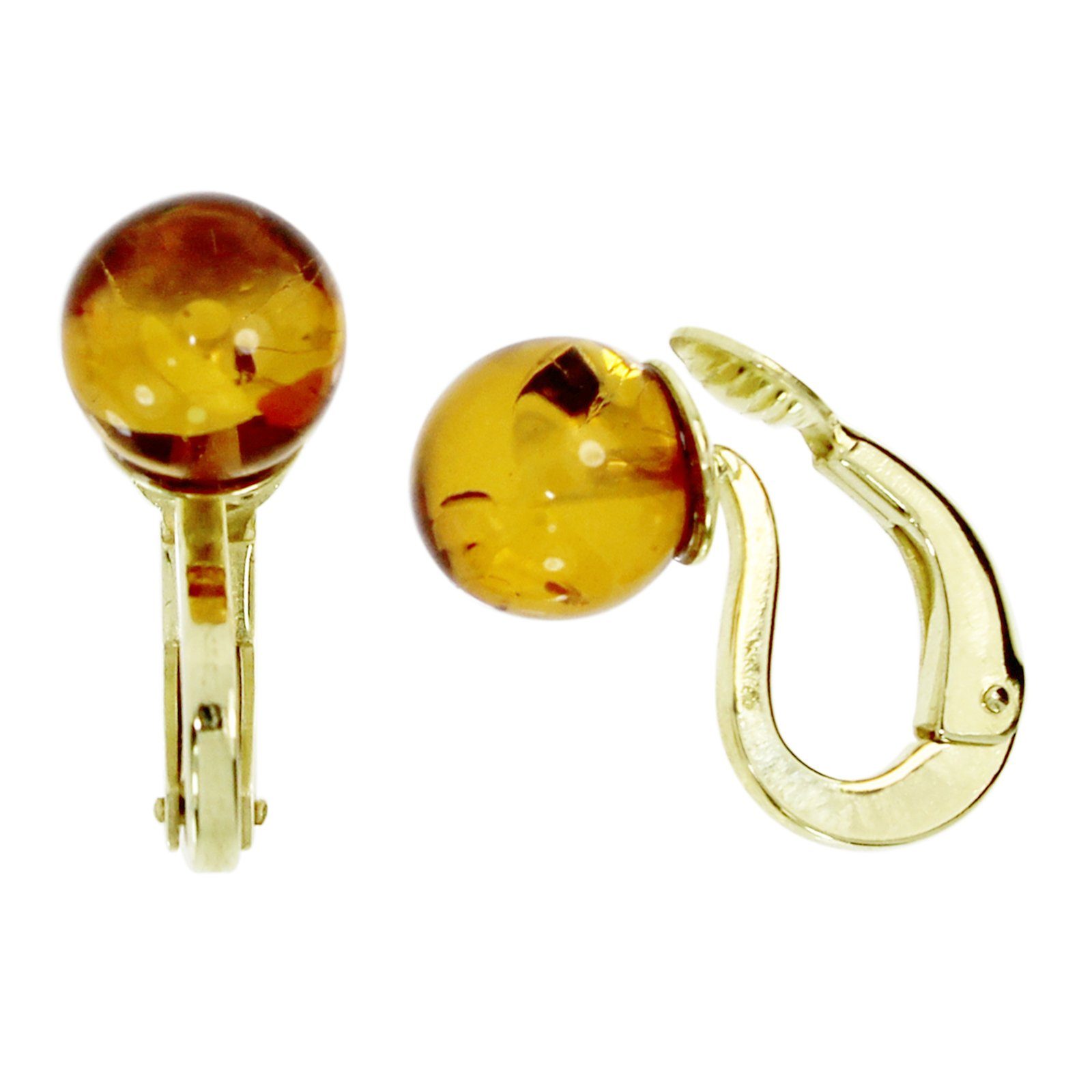 OSTSEE-SCHMUCK Paar Ohrclips »- Kugel 8 mm - Gold 333/000 - Bernstein«  (2-tlg) online kaufen | OTTO