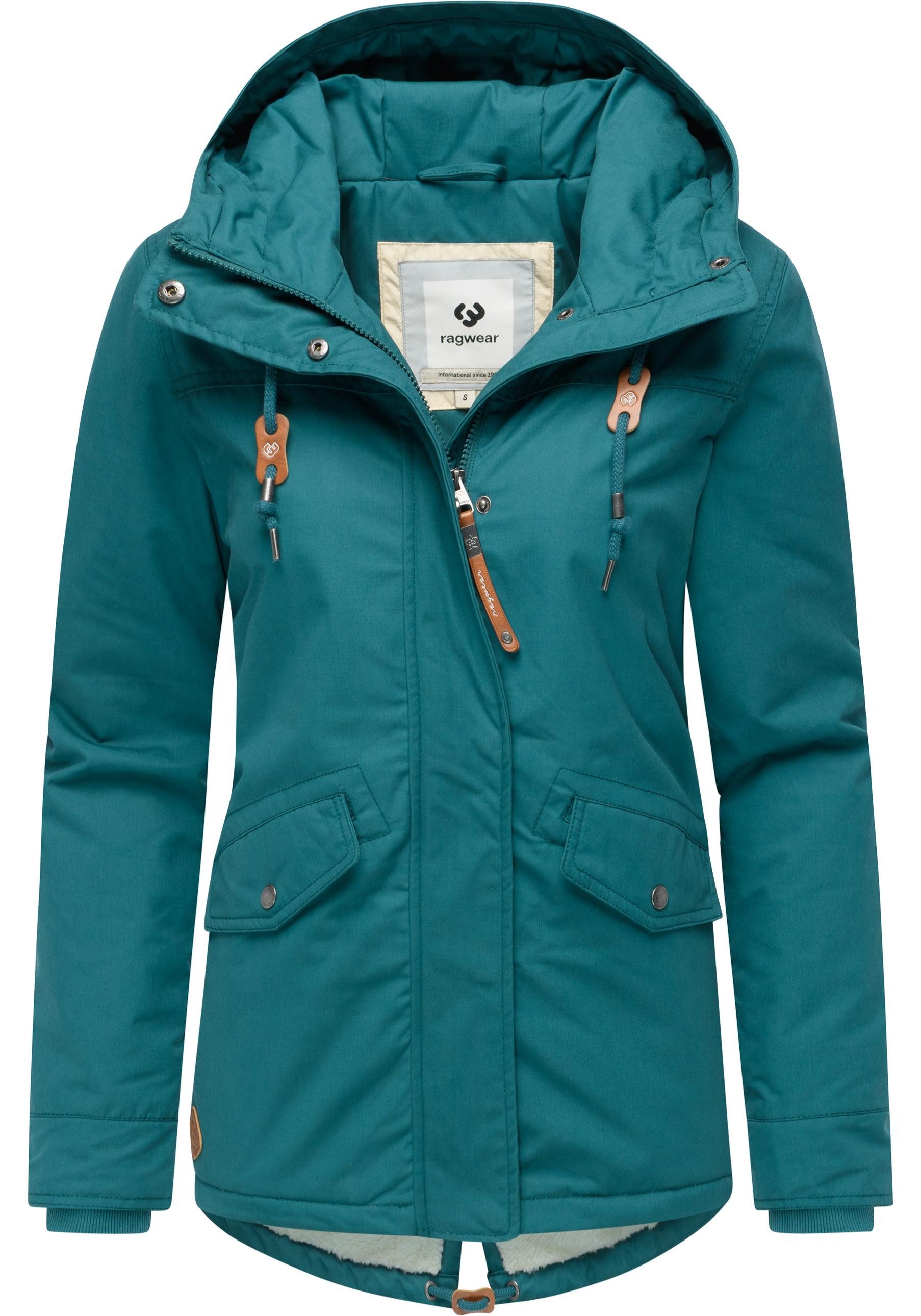 Ragwear Winterjacke Parkker Warm YOUMODO Winter Parka mit kuscheligem Teddy-Innenfutter