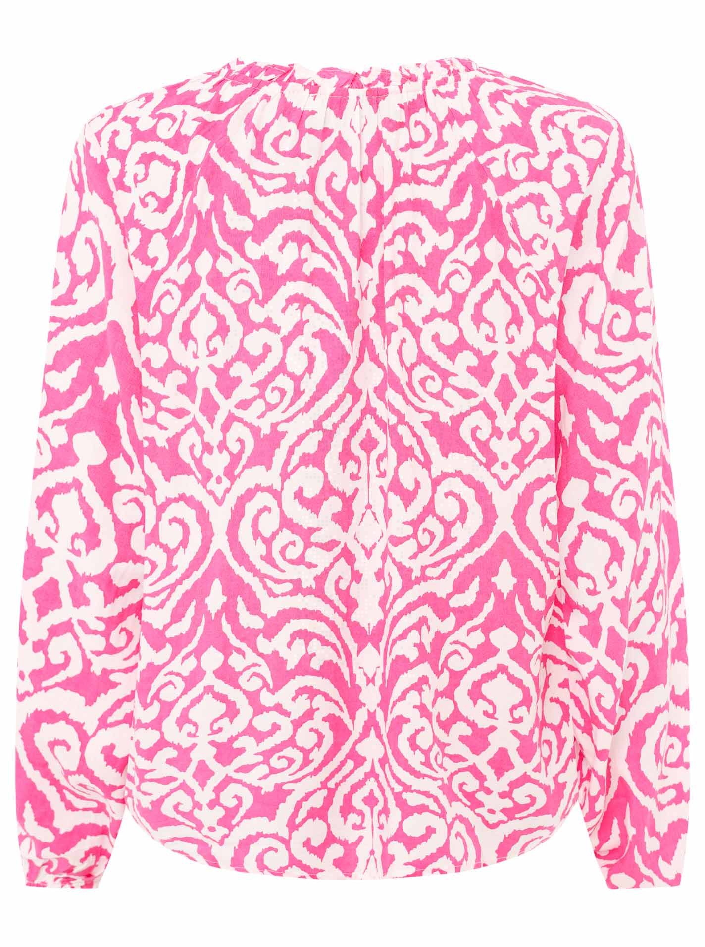 Zwillingsherz Schlupfbluse "Ornamente" Lamgarm, Ornament-Muster, Tasseln, günstig online kaufen