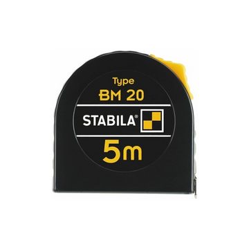 Stabila Maßband STABILA Taschenbandmaß BM20 5m ohne LOGO Polyamid, cm/mm-Teilung