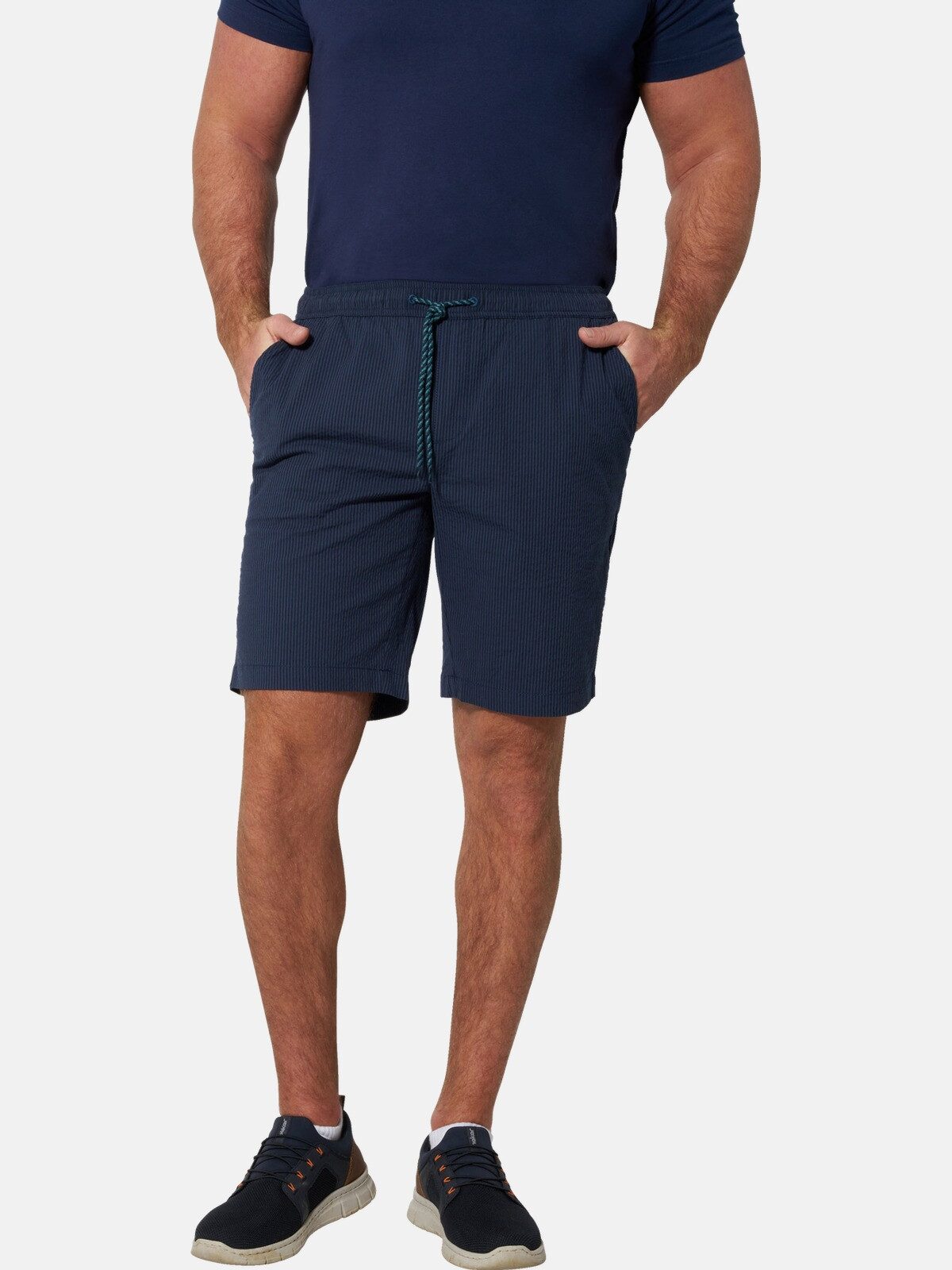 Jan Vanderstorm Bermudas EEKA mit dezenter Streifen-Optik