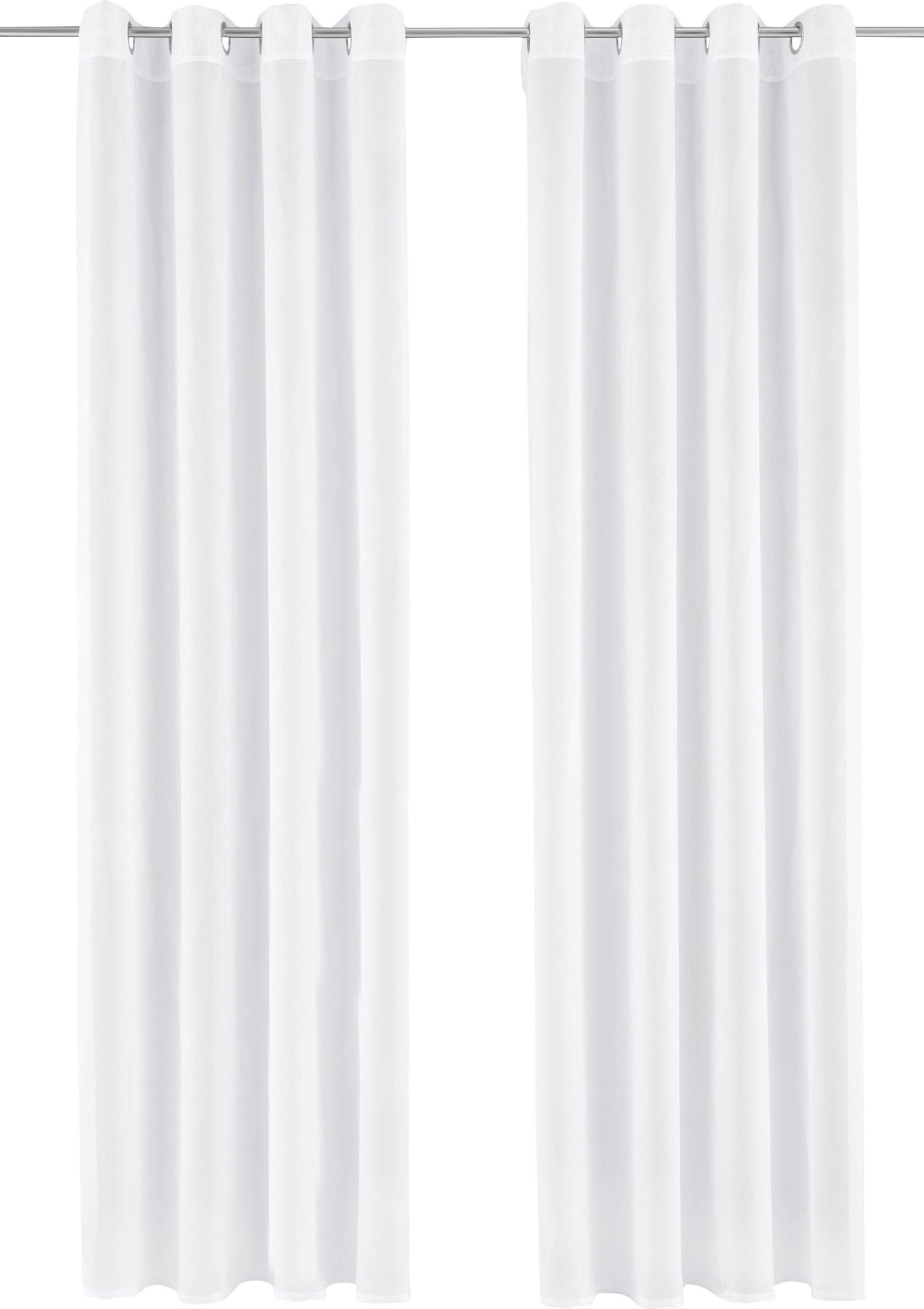 OTTO home Gardine XANA 1er- und 2er Pack mit Ösen, Topseller! (2 St), Ösen, transparent, Voile, einfarbig, 1 bzw. 2er Set, pflegeleicht, Kundenliebling – Bild 4 von 5
