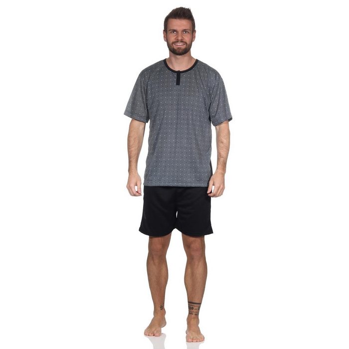 EloModa Capri-Pyjama Herren Pyjama Short und T-Shirt Schlafanzug Gr. M L XL XXL (2 tlg)