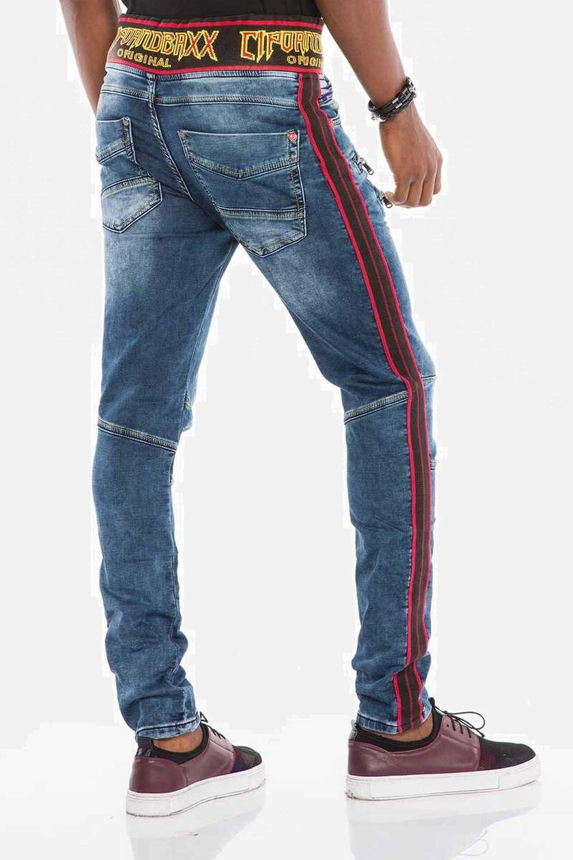 Cipo & Baxx Slim-fit-Jeans Jeans mit Kordelbund in Slim Fit, CD-504 günstig online kaufen