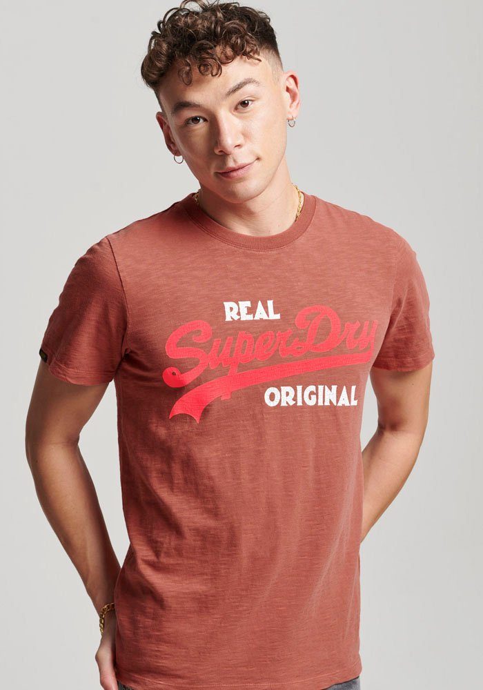 Superdry Rundhalsshirt VINTAGE VL REAL ORIG OD TEE Ketchup | T-Shirts