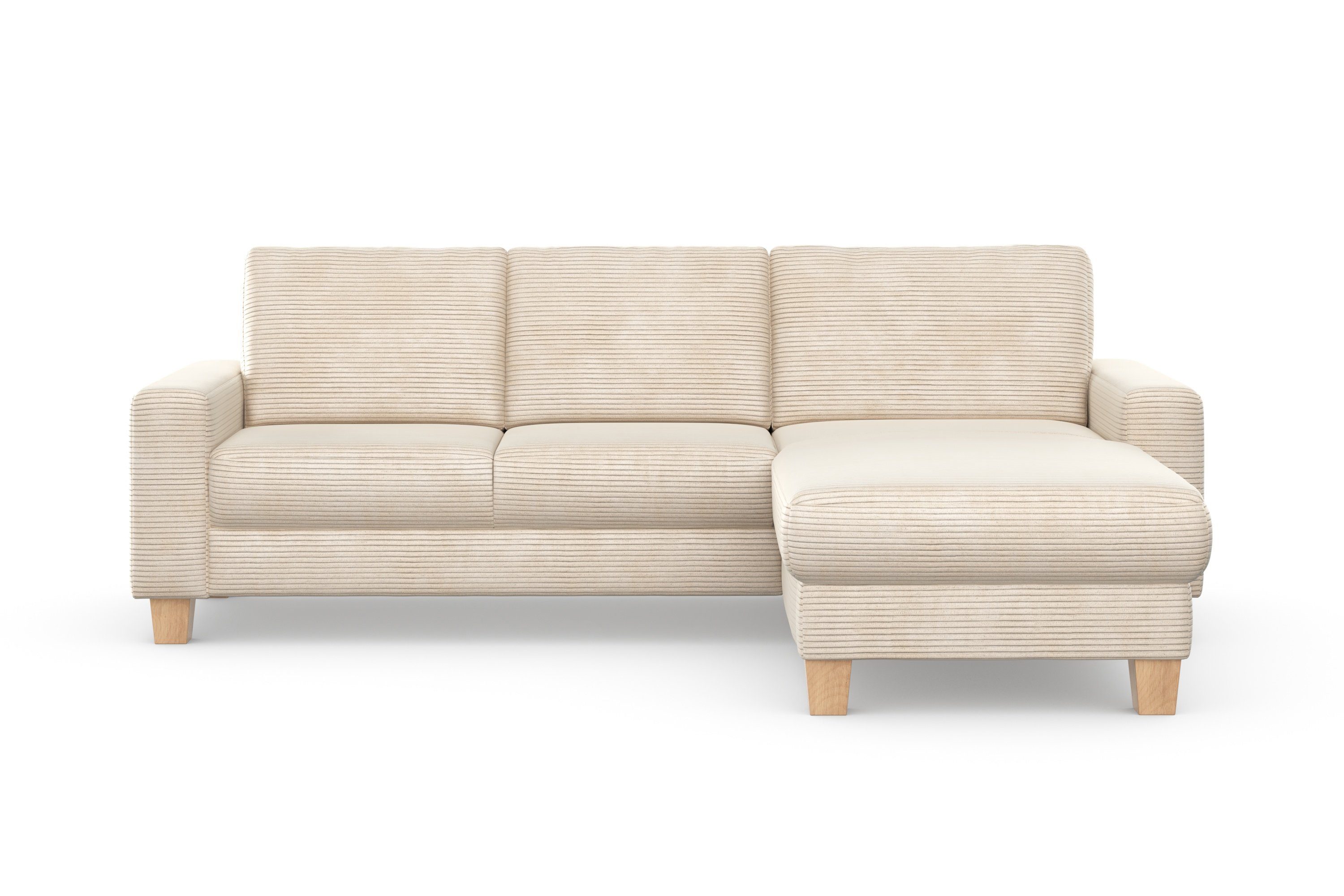 Home affaire Ecksofa Summer L-Form, mit Recamiere, mit oder ohne Bettfunktion und Bettkasten, Cord-Bezug