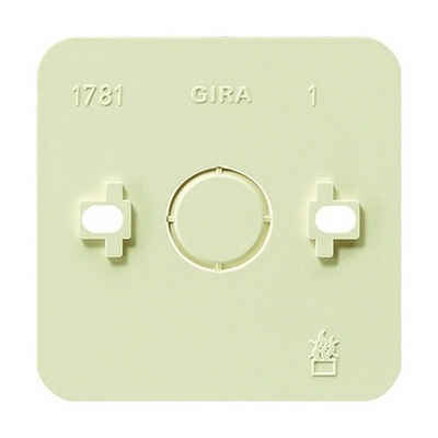 GIRA Schalter, Bodenplatte Kunststoff cremeweiß/elektroweiß 1