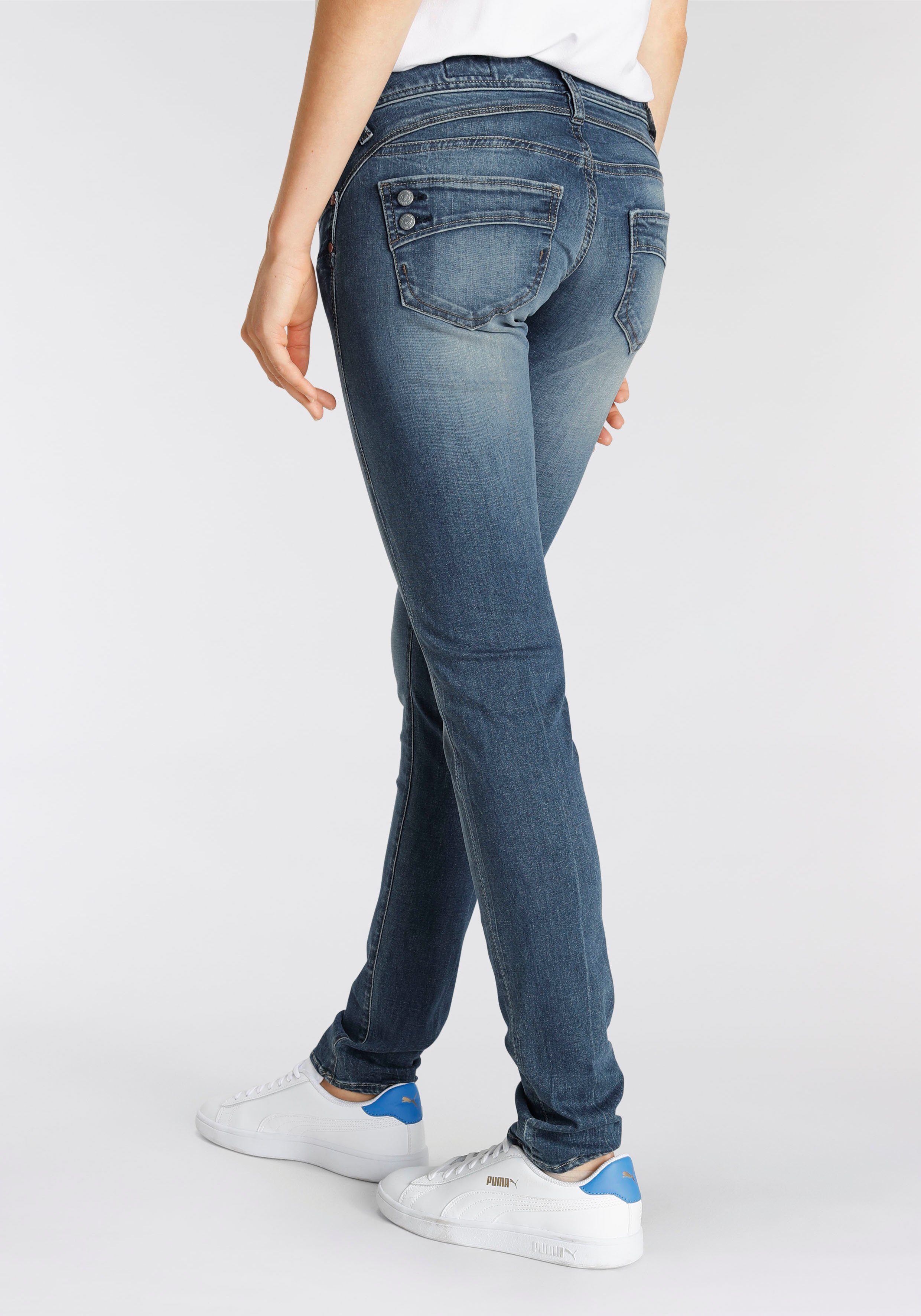 Herrlicher Röhrenjeans Jeans Piper Slim Organic Denim umweltfreundlich dank  Kitotex Technology