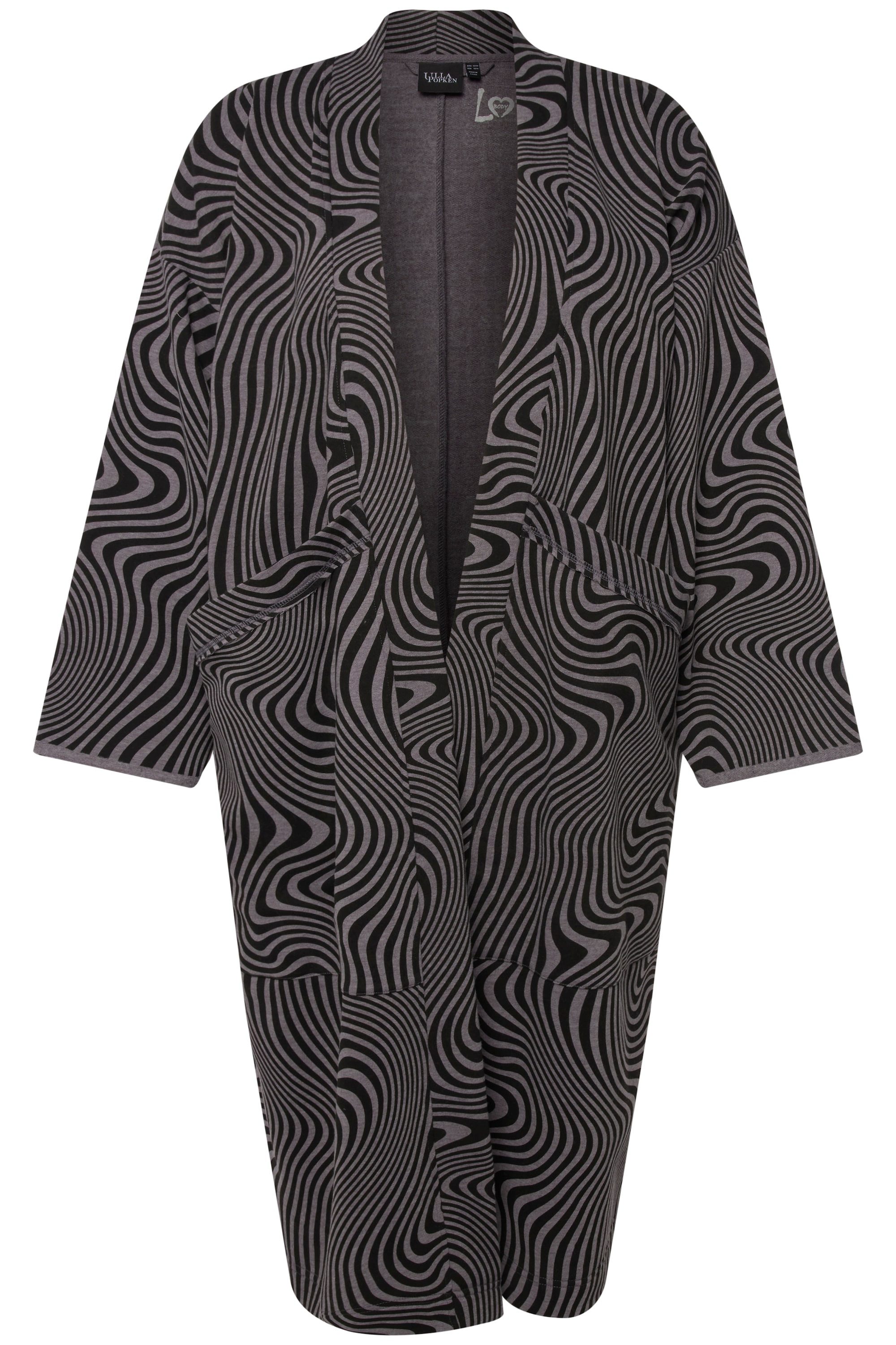 Ulla Popken Sweatjacke Loungewear-Langjacke Oversized offene günstig online kaufen