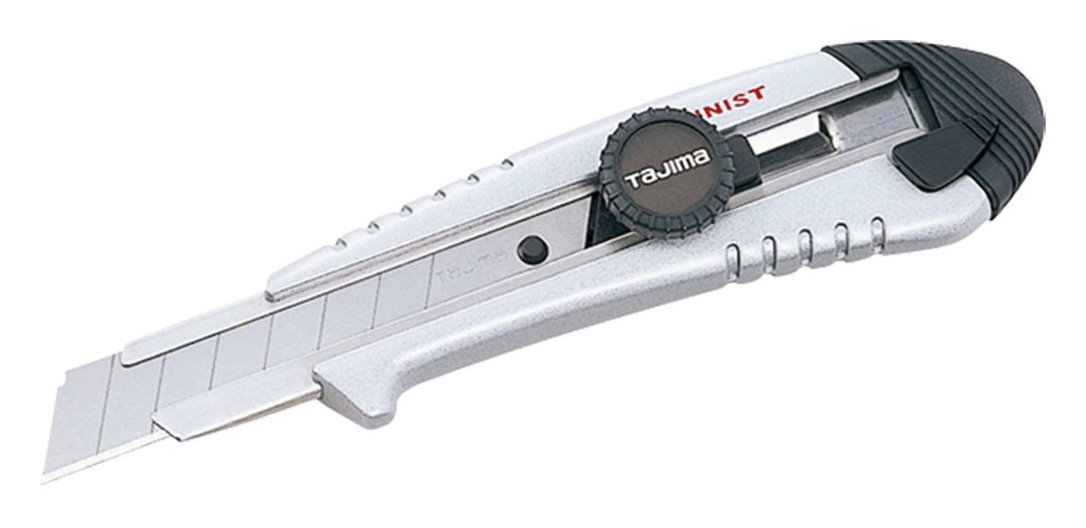 Tajima Cuttermesser, Klinge: 1.8 cm, Aluminist AC501 mit Rad silber