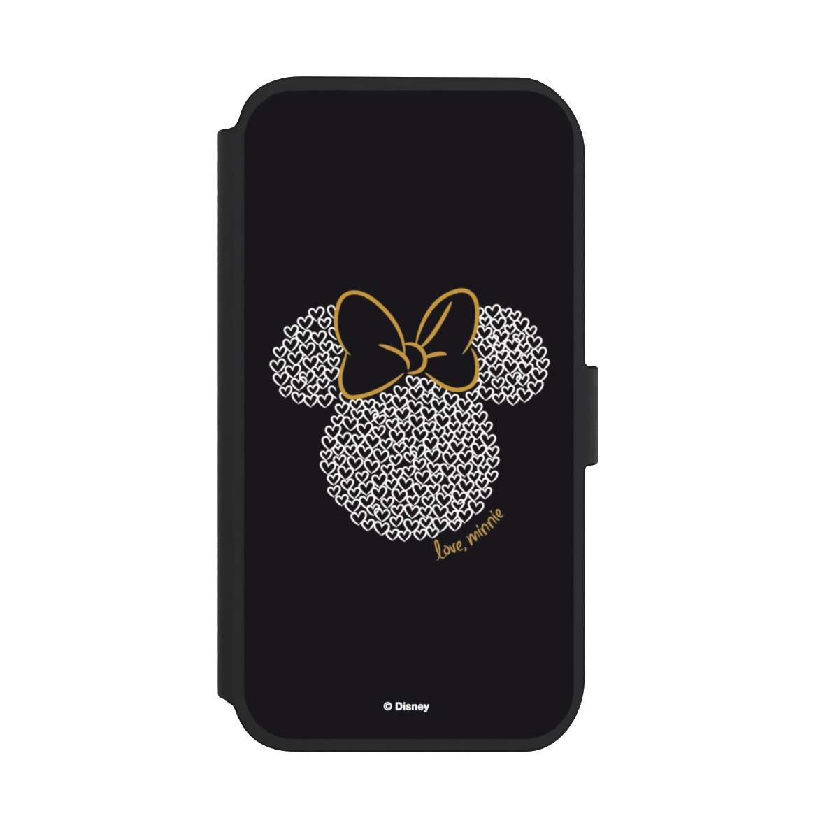 NIVOCASE Handyhülle Minnie Mouse Disney Muster Minnie Black and White, Apple iPhone 11 Klapphülle Handyhülle aus Kunst Leder NIVOflip schwarz
