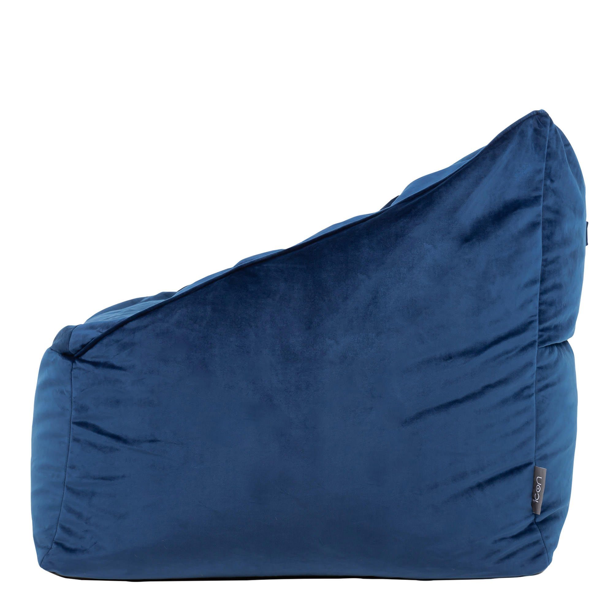 „Natalia“ Sessel Riesen Sitzsack aus navyblau icon Plüschsamt Sitzsack