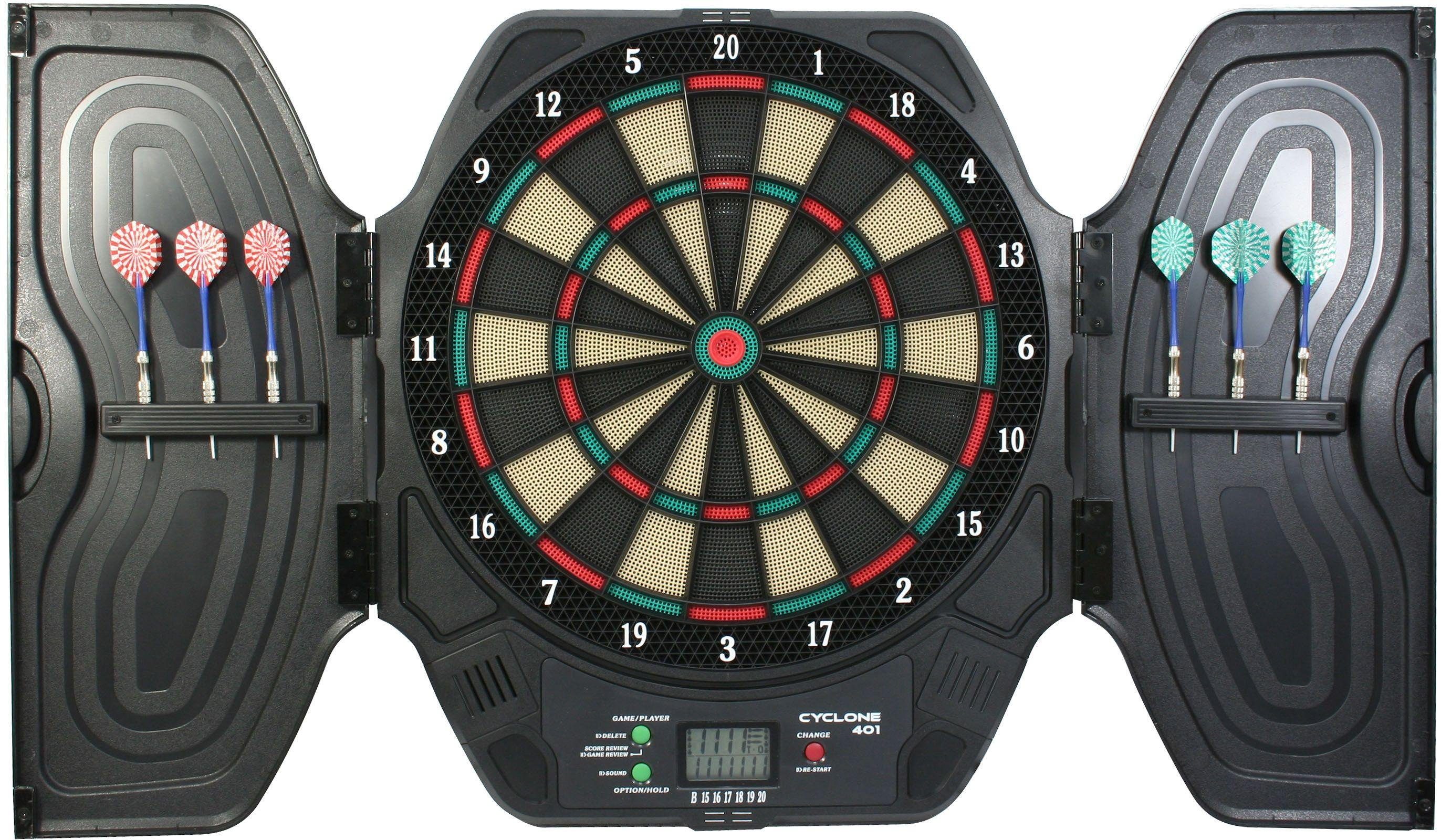 Wiefiche Elektronische Dartscheibe Mit Türen - 27 Spielmodi Für Bis Zu 16 Spieler
