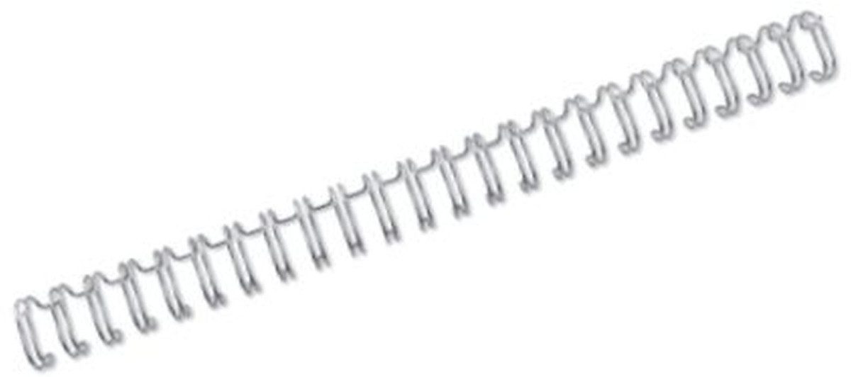 Thermo-Bindemappe Drahtbinderücken WireBind A5 Nr. 8 12,7mm VE=250 Stück silber