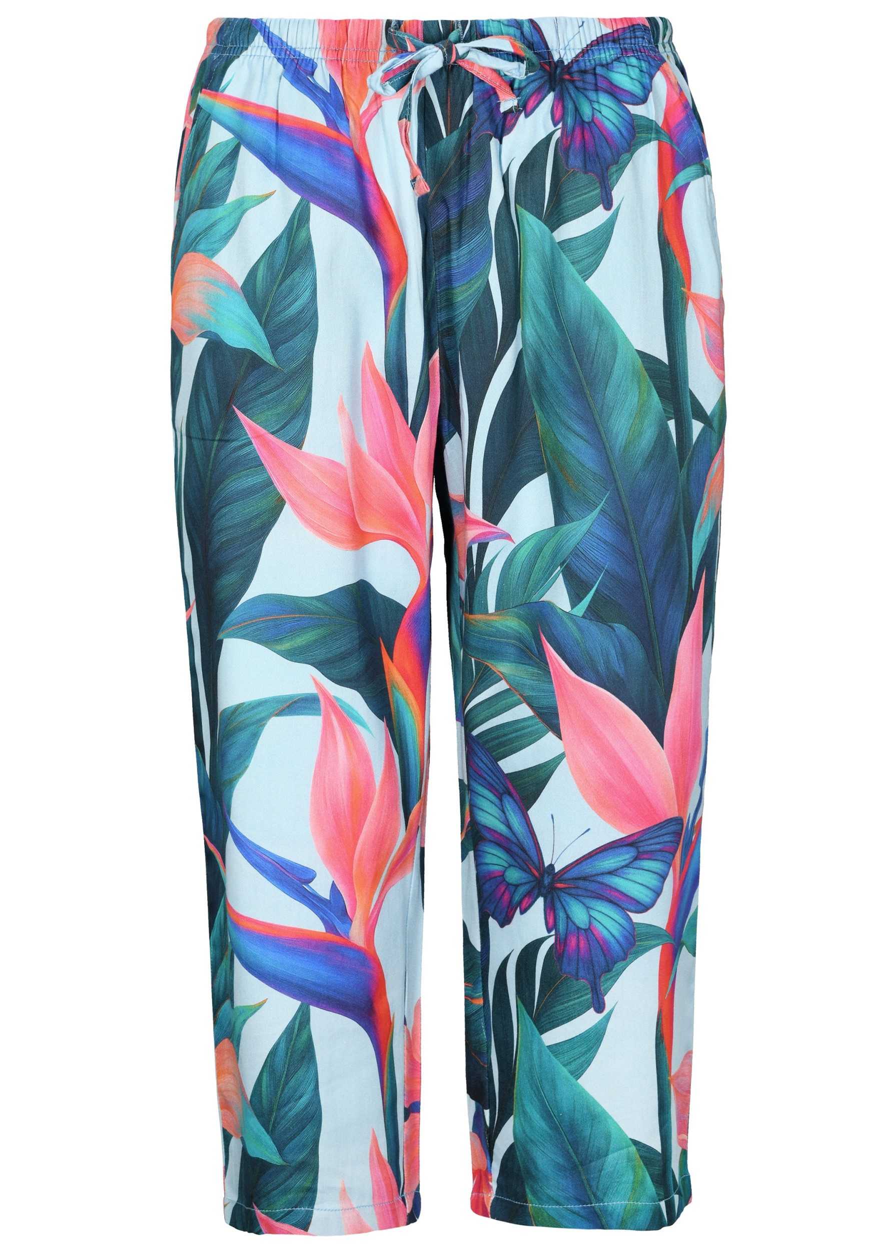 IN LINEA Pyjamahose Da.-Capri Feinsatin