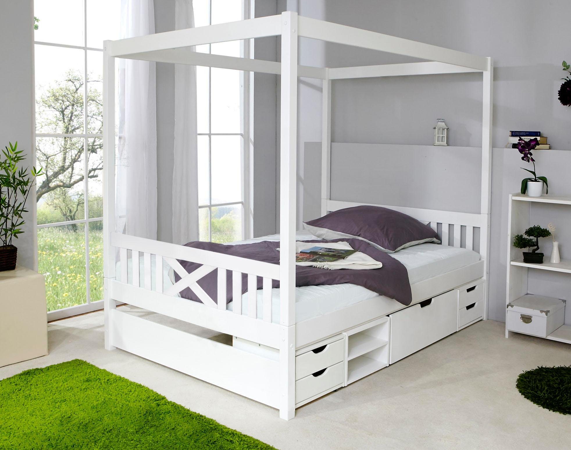 Ticaa Himmelbett Lino, Himmelbett, inkl. Schubkasten günstig online kaufen